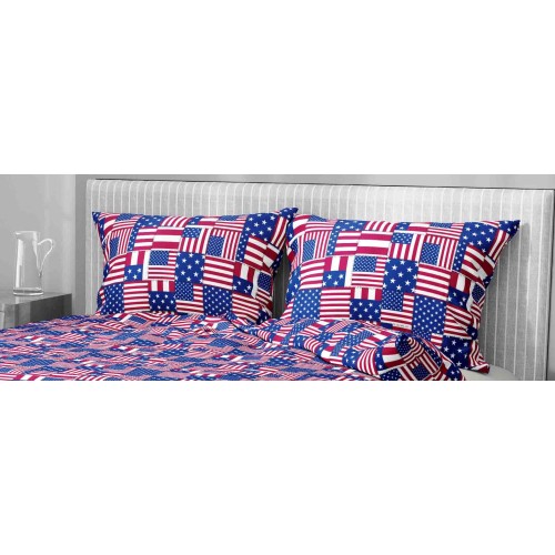 Housse de couette drapeau américain en microfibre douce AMERICA U.S.A Made in Italy