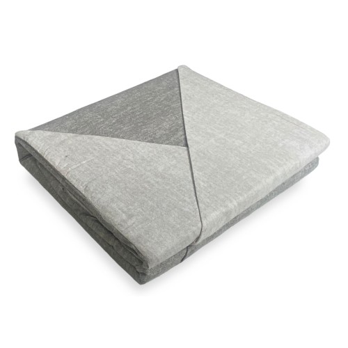 BETTBEZUG AUS FLANELLATO ZWEIFARBIGER BEIGER FLANELLATO AUS REINER BAUMWOLLE