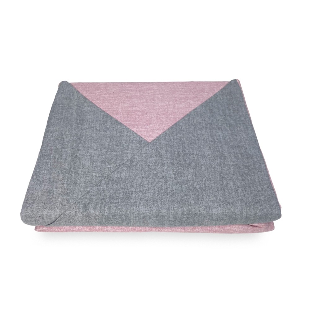 Duvet cover in FLANELLATO Two-tone Grey and Pink flanellato in Pure Cotton