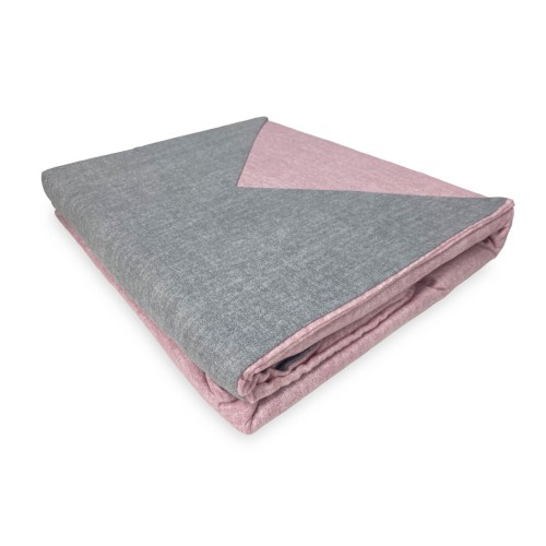 Duvet cover in FLANELLATO Two-tone Grey and Pink flanellato in Pure Cotton