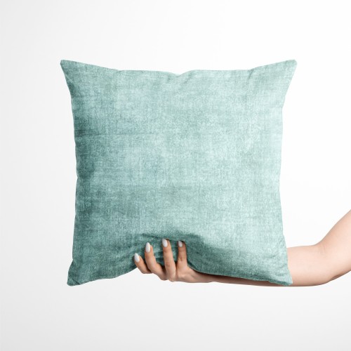 ARREDO VELVET Green cushion in soft stain-resistant velvet fabric cm. 40 - 50 - 60 Made in Italy