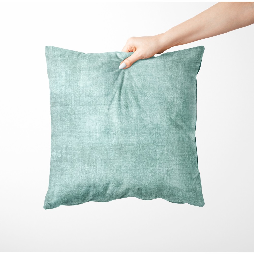 ARREDO VELVET Green cushion in soft stain-resistant velvet fabric cm. 40 - 50 - 60 Made in Italy
