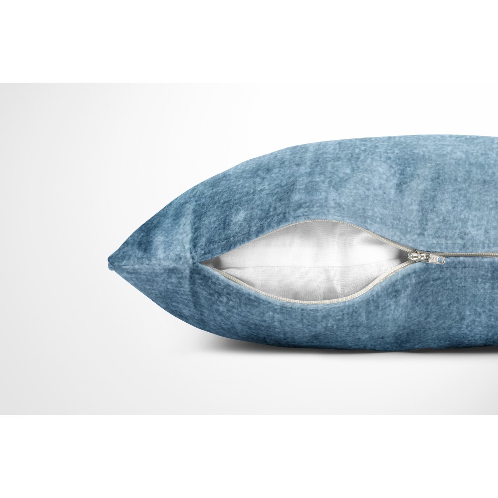 Federe per Cuscino ARREDO VELVET BLU in Morbido tessuto Vellutato Antimacchia cm. 40 - 50 - 60 Made in Italy