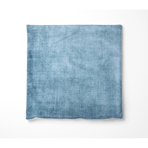 Federe per Cuscino ARREDO VELVET BLU in Morbido tessuto Vellutato Antimacchia cm. 40 - 50 - 60 Made in Italy