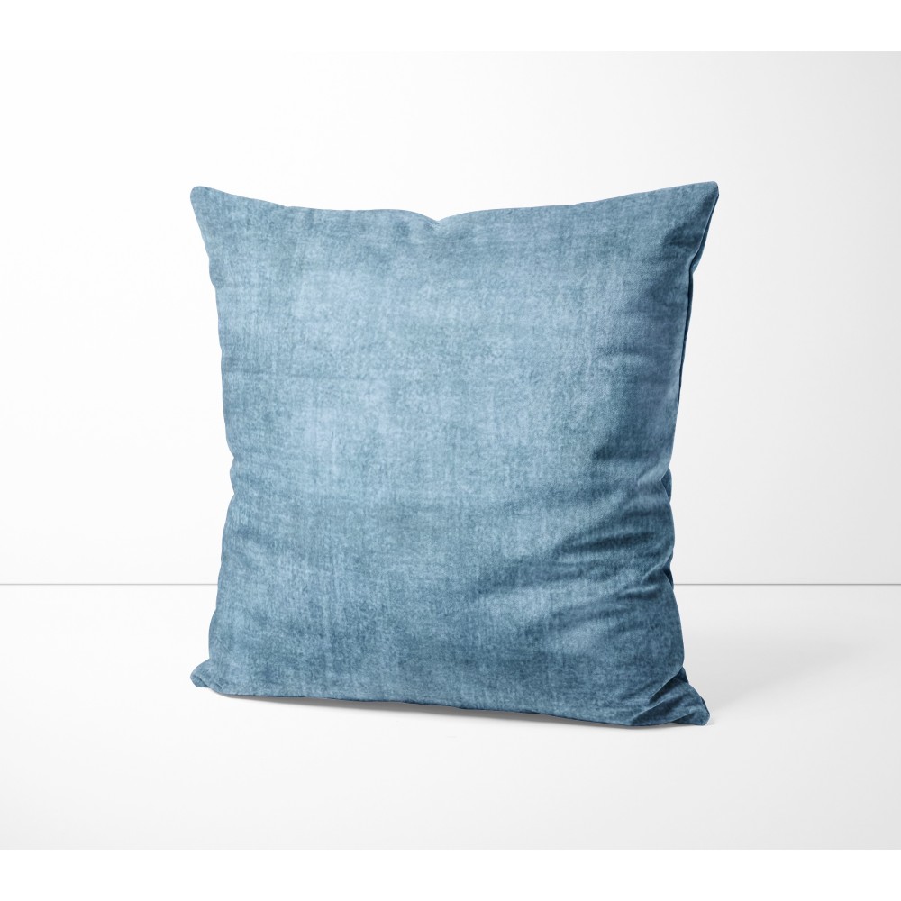Federe per Cuscino ARREDO VELVET BLU in Morbido tessuto Vellutato Antimacchia cm. 40 - 50 - 60 Made in Italy