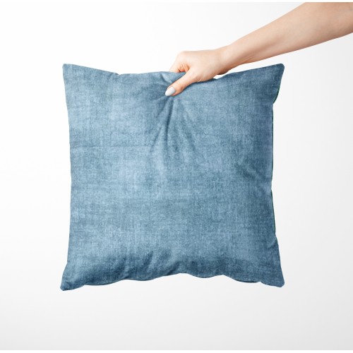 Federe per Cuscino ARREDO VELVET BLU in Morbido tessuto Vellutato Antimacchia cm. 40 - 50 - 60 Made in Italy