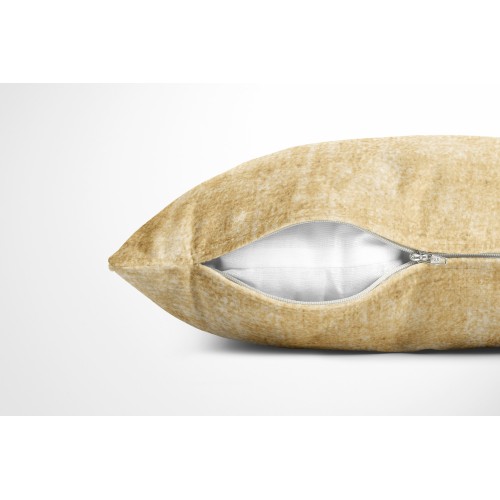 Federe per Cuscino ARREDO VELVET OCRA in Morbido tessuto Vellutato Antimacchia cm. 40 - 50 - 60 Made in Italy