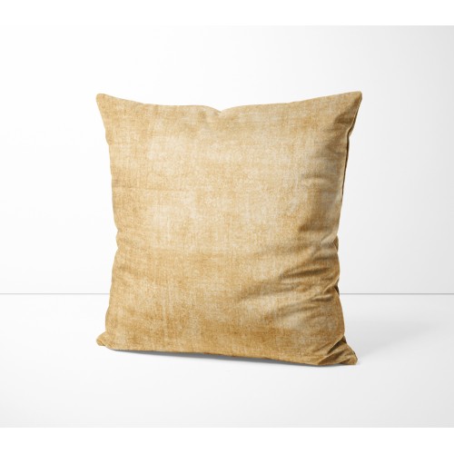 Federe per Cuscino ARREDO VELVET OCRA in Morbido tessuto Vellutato Antimacchia cm. 40 - 50 - 60 Made in Italy