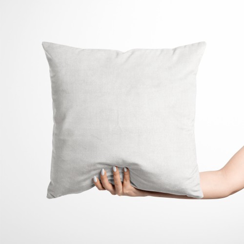 Federe per Cuscino ARREDO VELVET BIANCO in Morbido tessuto Vellutato Antimacchia cm. 40 - 50 - 60 Made in Italy