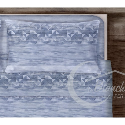 BLUE RHOMBI LAKEN SET aus reiner Baumwolle, hergestellt in Italien