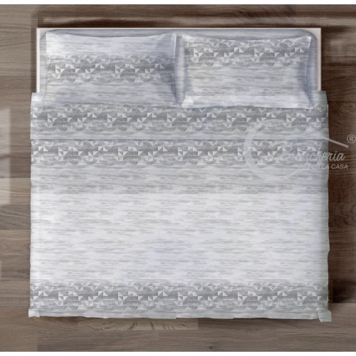 Drap en coton diamant sur gris