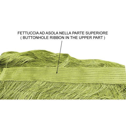 Vivienne WIRE CURTAIN for door CM. 150X300 solid color GREEN