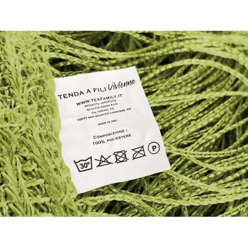 Vivienne WIRE CURTAIN for door CM. 150X300 solid color GREEN