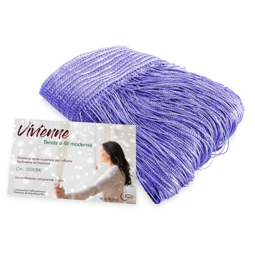 WIRE CURTAIN Vivienne pour porte CM. 150X300 couleur unie LILLA