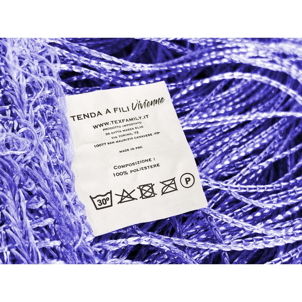 WIRE CURTAIN Vivienne pour porte CM. 150X300 couleur unie LILLA