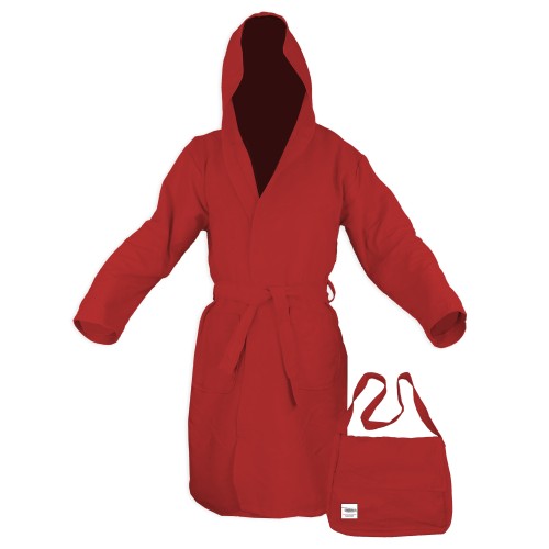 TECHNICAL BATHROBE MICROFIBER PODDY Red