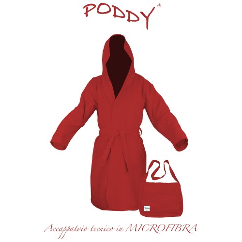 PODDY PEIGNOIR TECHNIQUE EN MICROFIBRE Rouge