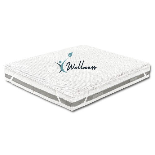 TOPPER Wellness for Corrector mattress in MEMORY FOAM HD thickness 5 cm. Hypoallergenic and Removable Cover Made in Italy