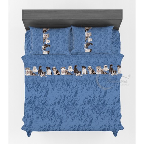 Drap en coton avec chiens et chats