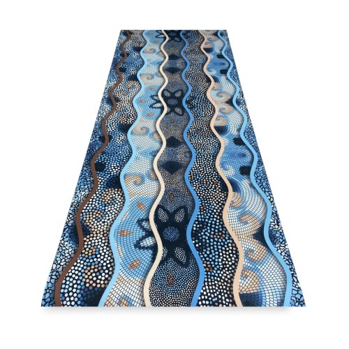 RUG Kitchen Runner Rutschfester Läufer ONDA MARE made in Italy