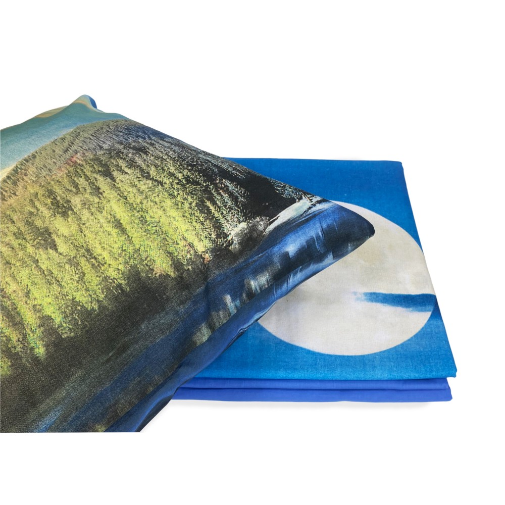 SET OF BEDSPREADS digital printing SUNCARE AND MOON BEDSPREAD with KEEP DOUBLE 2 DOUBLE bag