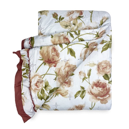 BEDSPREAD matelassé Boutiss avec FLEURS Classic PINK Double