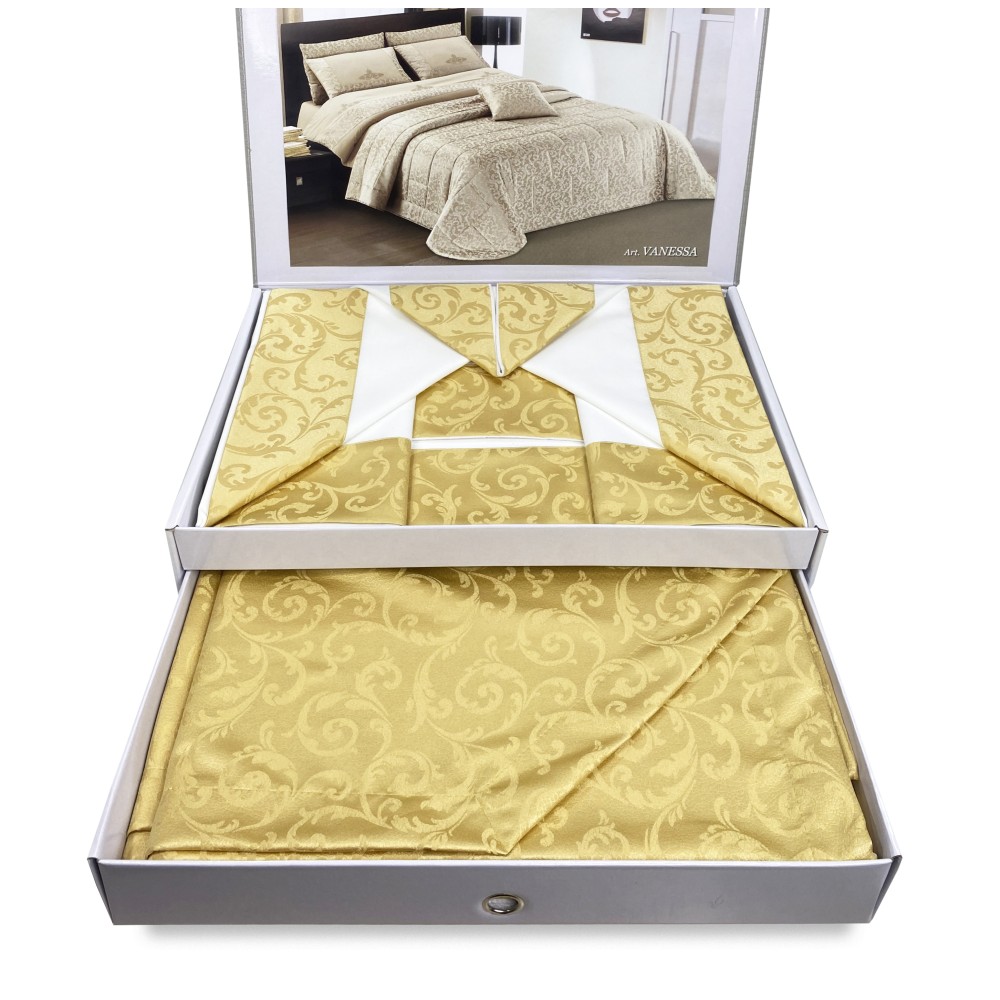 Gold Tagesdecke Laken Koffer Gold Tagesdecke Laken Koffer