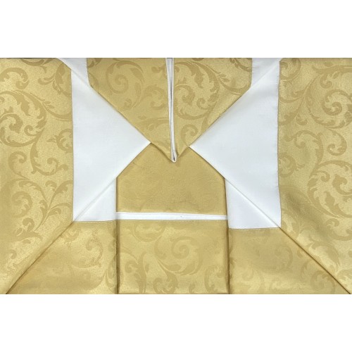 GOLD RANZEN mit appliziertem Rand GOLD DOPPELLAKEN UND TAGESDECKE BRAUTIDEE