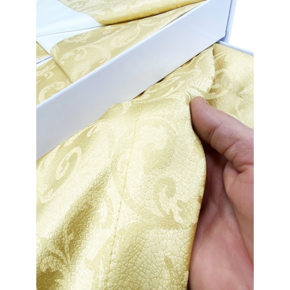 GOLD SATCHEL With Applied Edge GOLD DOUBLE sheet AND BEDSPREAD BRIDAL IDEA