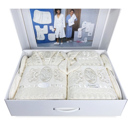 SALLE DE BAIN EN SPUGNA Brodé de dentelle Macramé 14 PIÈCES IDÉE DE MARIÉE