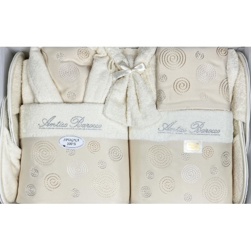 Juego de baño de rizo bordado barroco antiguo 14 PIEZAS IDEA SPOSA