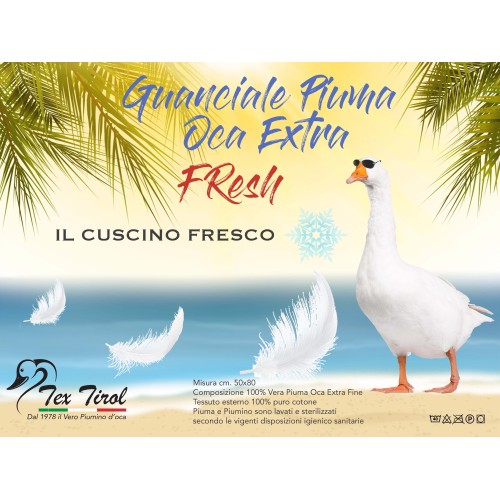 GUANCIALE Coussin plume Summer Goose FRESH Toujours frais Tex Tirol ©