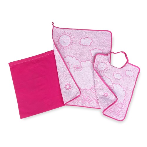 KINDERGARTEN SET TRIS SACK und Handtuch und Lätzchen WOOLY Kindergarten