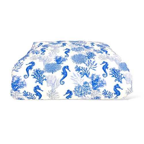 Quilté COUVRE-LIT HIPPOCAMPES HIPPOCAMPE BLEU Fabriqué en Italie