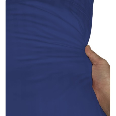 Feuille de microfibre rasée bleue