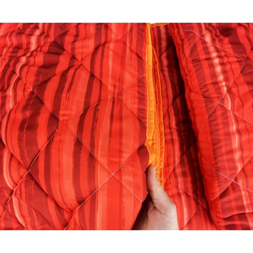 COPRILETTO Trapuntato FIOCCO © STRIPE Rosso Bordeaux Made in Italy