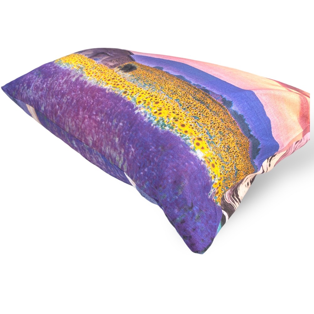 COMPLETO LENZUOLO COPRILETTO stampa DIGITALE COPRILETTO LAVANDA Provenzale Con sacco KEEP MATRIMONIALE 2 piazze