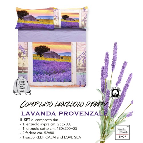 SET SHEET BEDSPREAD digital print LAVENDER PROVENÇAL BEDSPREAD With KEEP DOUBLE 2 DOUBLE bag