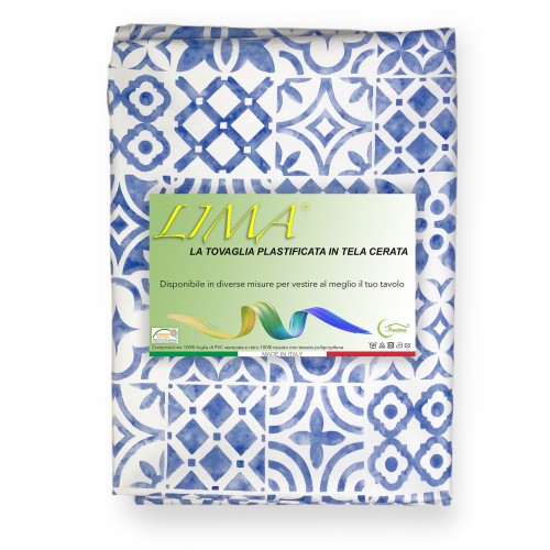 LIMA © NAPPE en TOILE FEUILLETÉE LAVABLE déperlant PVC MAIOLICA Mare Made in Italy
