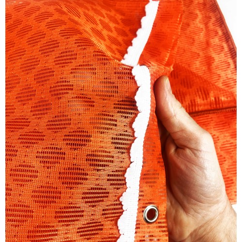 Moustiquaire à auvent avec diamant extérieur plombé en 8 tailles différentes unies ORANGE