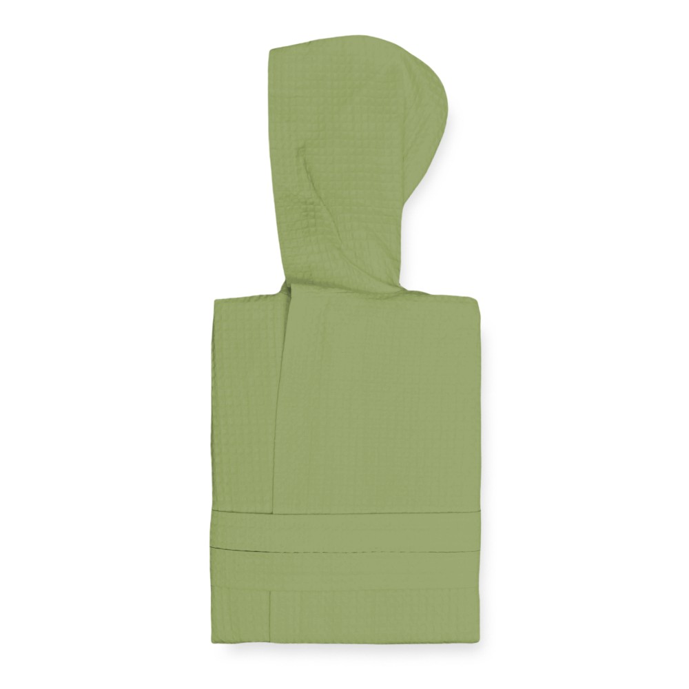 ACCAPPATOIO Nido Ape BEE© in Puro cotone con Cappuccio da Adulto VERDE