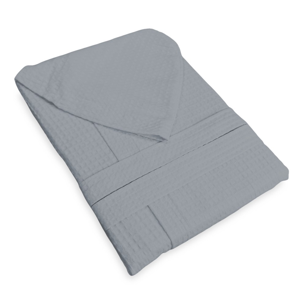 Peignoir Bee© Bee Nest en pur coton avec capuchon adulte GRIS