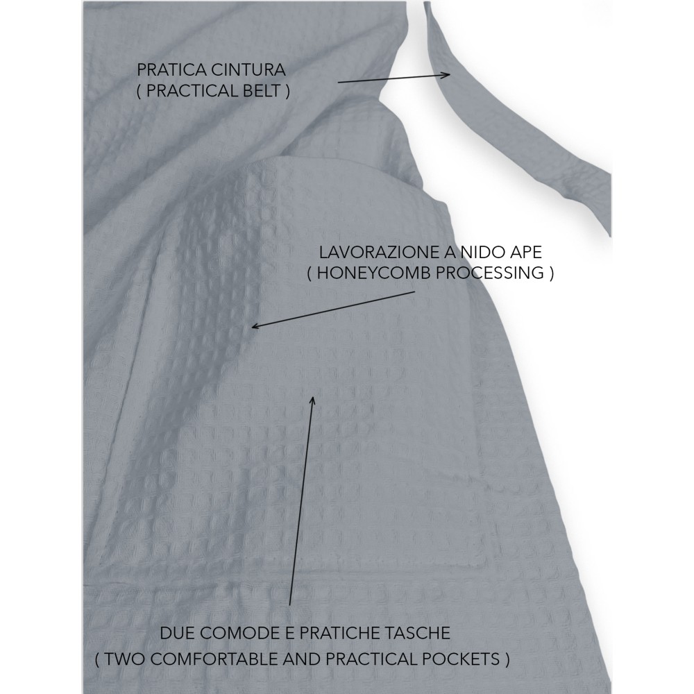 Peignoir Bee© Bee Nest en pur coton avec capuchon adulte GRIS