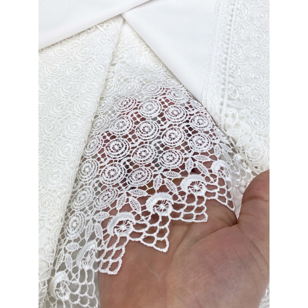 TOP SATCHEL High Lace mit Makramee-Spitze, DOPPELLAKEN und TAGESDECKE Brautidee