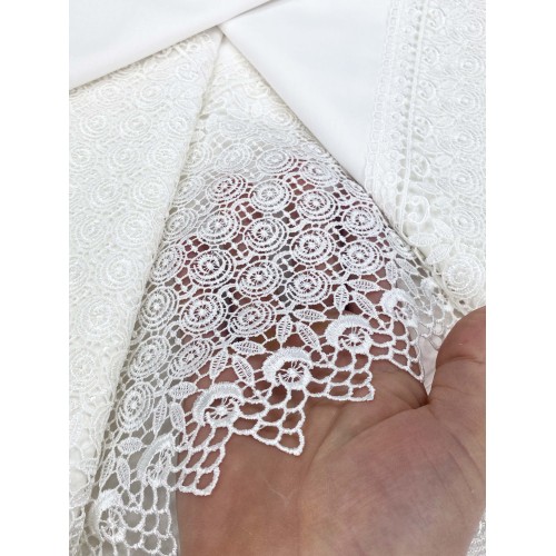 BAULETTO TOP Pizzo Alto rifinito con Pizzo Macramè MATRIMONIALE lenzuolo e COPRILETTO idea SPOSA