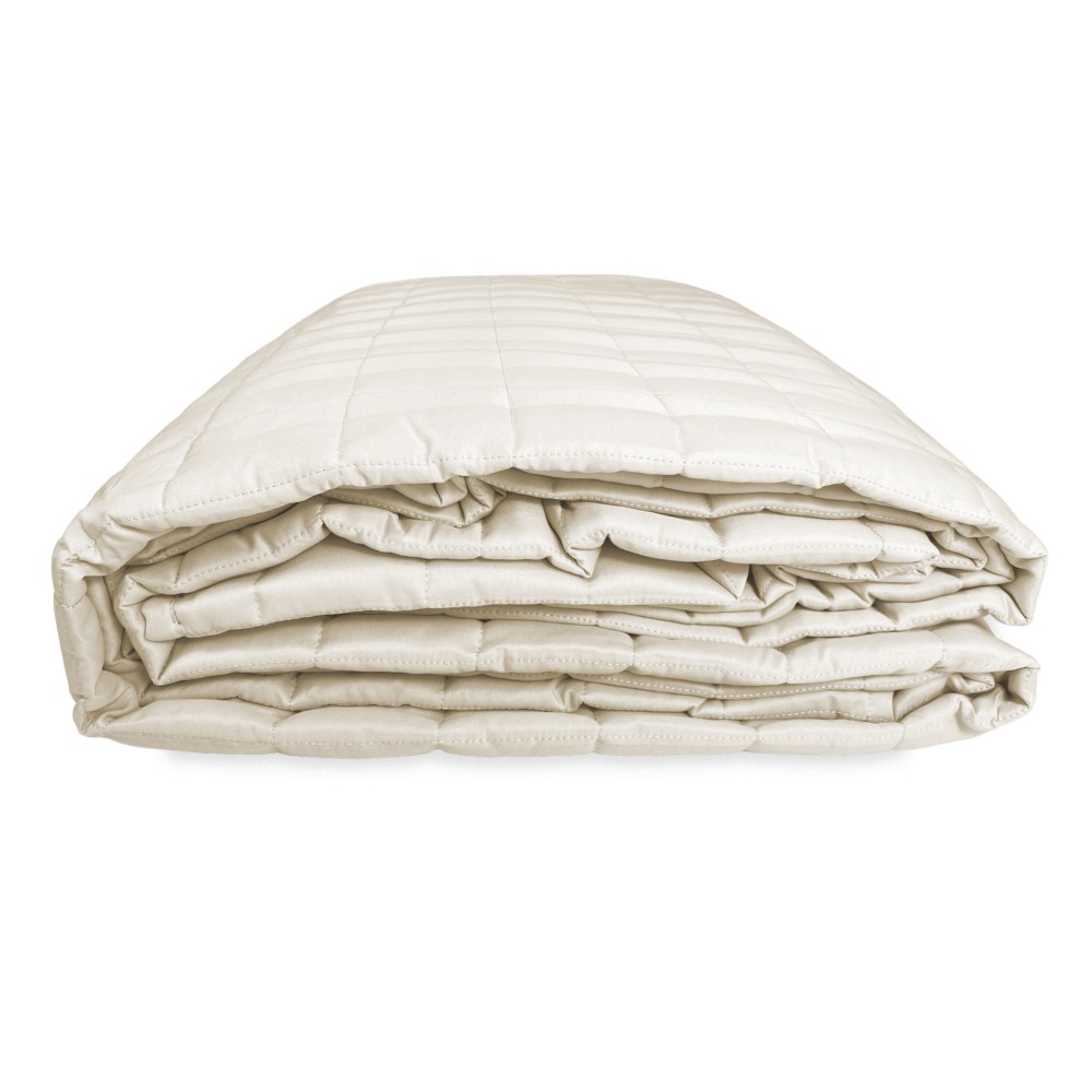 BEDSPREAD matelassé RASATELLO rayé SOLID CREAM Double
