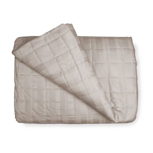 BEDSPREAD matelassé RASATELLO rayé TORTORA DE COULEUR UNIE Double