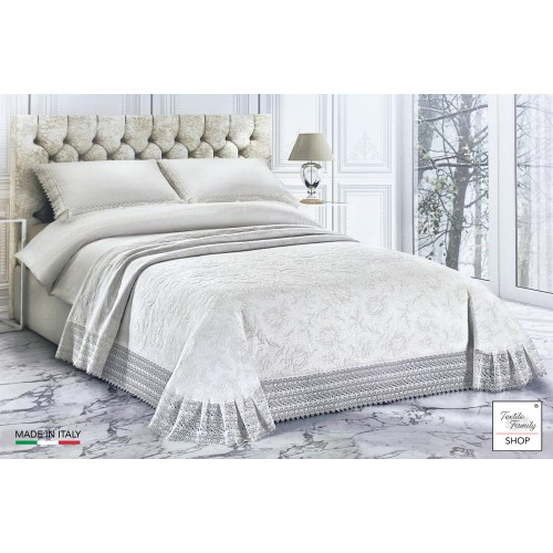 BEDSPREAD avec High Lace MACRAMÈ DOUBLE CREAM Idea SPOSA