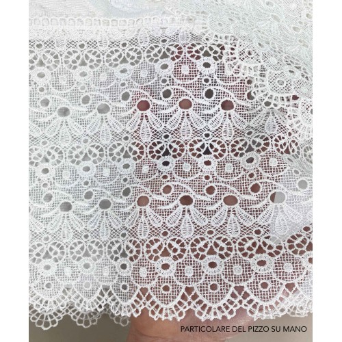 TAGESDECKE mit hoher Spitze MACRAMÉ Creme DOPPELTE HOCHZEITSIDEE