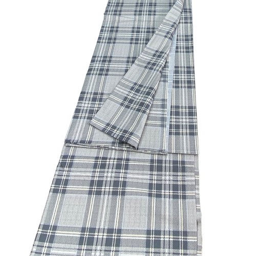 SERVIETTE D’AMEUBLEMENT GRAND FOULARD COUVRE-LIT COUVRE-LIT HOUSSE TISSU ÉCOSSAIS Gris